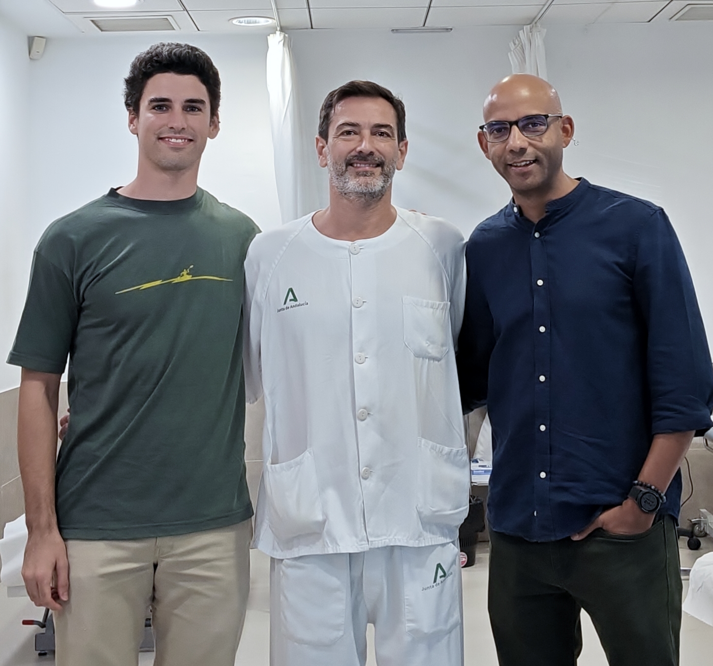 De izda a dcha, Hermann Fricke, Fernando Piña y Alberto Heredia